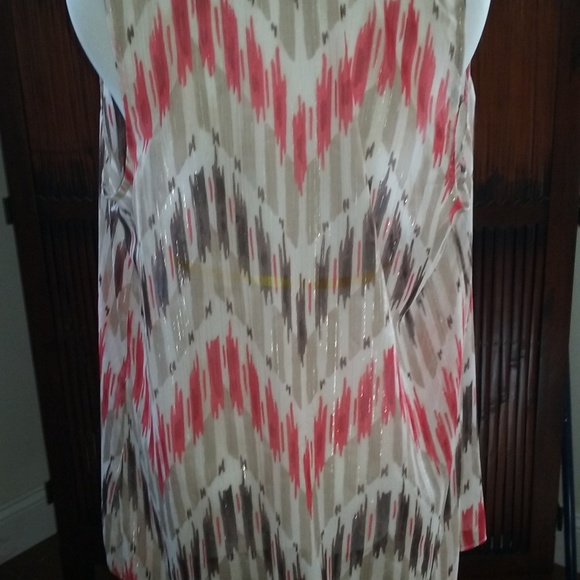 Chico's open sheer sleeveless festival top,EUC - Picture 2 of 7